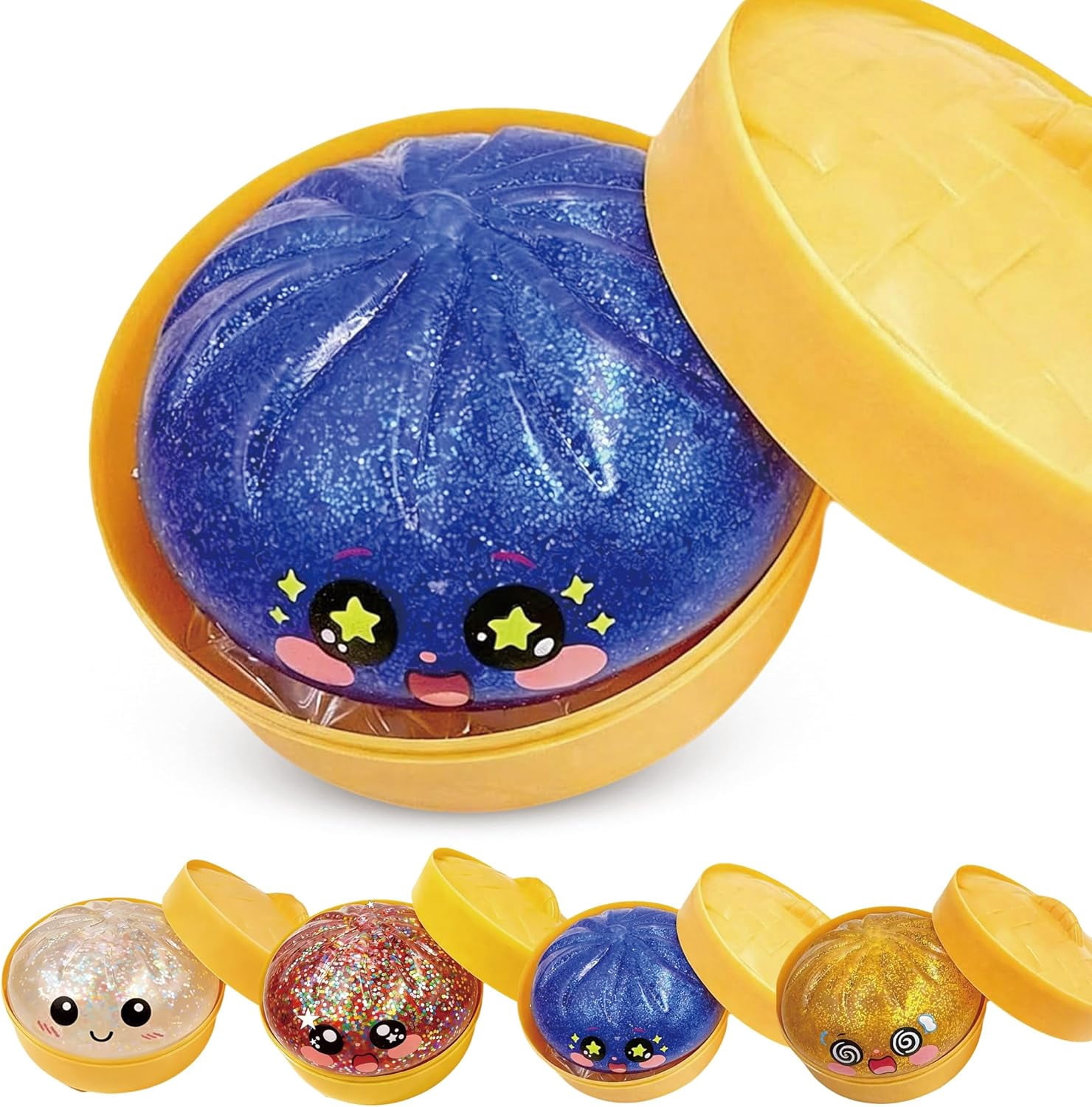 2026 New Glitter Dumpling Squishy - Zoytoys Squishy Dumpling Glitter for Stress Relief, Dumplings Squishy for Adults