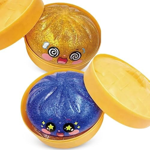 2026 New Glitter Dumpling Squishy - Zoytoys Squishy Dumpling Glitter for Stress Relief, Dumplings Squishy for Adults