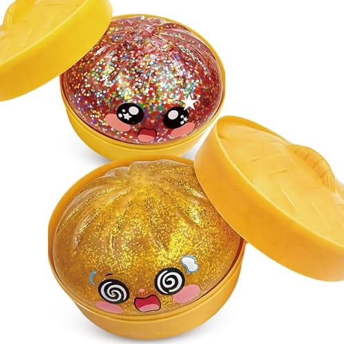 2026 New Glitter Dumpling Squishy - Zoytoys Squishy Dumpling Glitter for Stress Relief, Dumplings Squishy for Adults