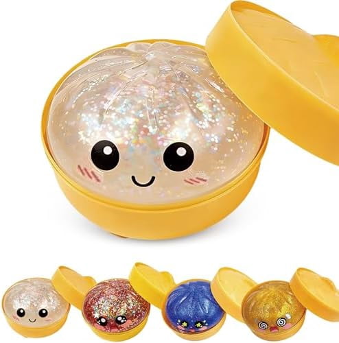 2026 New Glitter Dumpling Squishy - Zoytoys Squishy Dumpling Glitter for Stress Relief, Dumplings Squishy for Adults