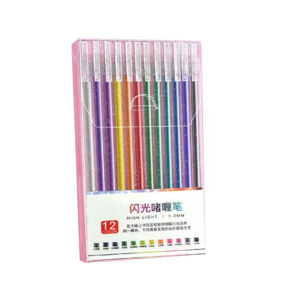 2026 New Glitter Gel Pen Set – 8/12/24/36 Colors Neon Sparkle Pens, Ideal for Coloring Books, Drawing & Adult Craft Projects-12 Color