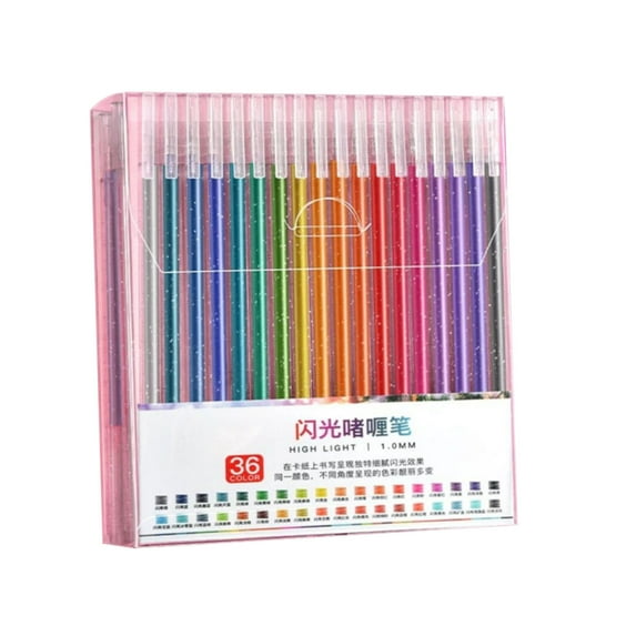 2026 New Glitter Gel Pen Set – 8/12/24/36 Colors Neon Sparkle Pens, Ideal for Coloring Books, Drawing & Adult Craft Projects-36 Color