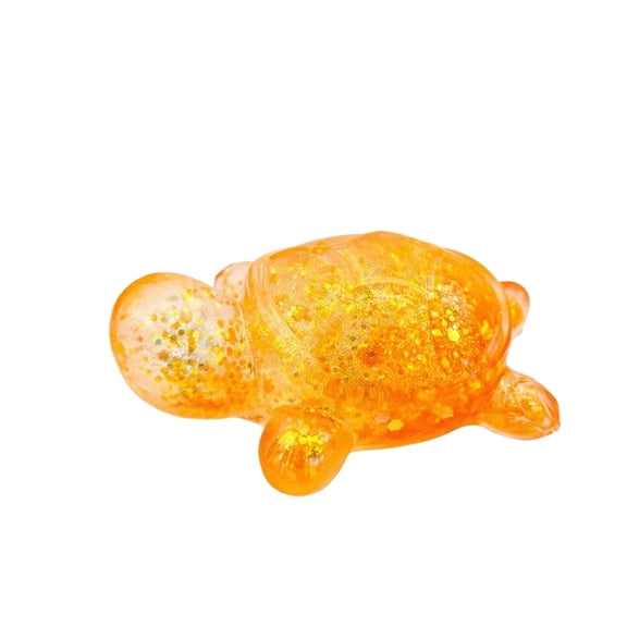 2026 New Glitter Turtle Squeeze for Adults,Glitter Turtle Sensory Fidget, Slow Rising Squeeze Ball for Anxiety Relief, Fun Stretchy Stress for Everyone,2.2IN,Orange