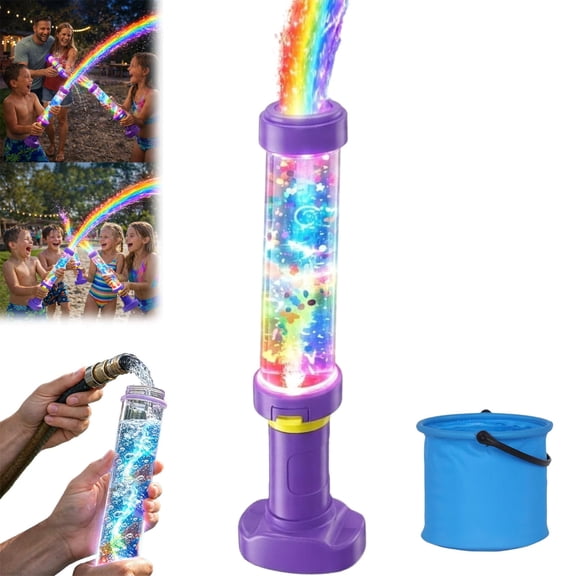 Unbranded Water Blaster Glowing Rainbow LED Squirt Gun Outdoor Pool Party 1-Pack