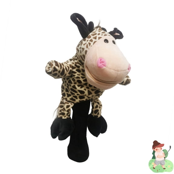 2026 New Golf Club Head Cover Soft Animal Driver Headcover Plush Lion/Tiger/Hippo/Monkey/Sheep Golf Accessory for Woods And Drivers(Giraffe)