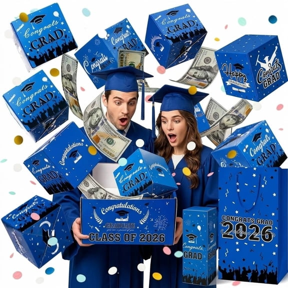 2026 New Graduation Surprise Pop-Up Gift Box, Bouncy Envelope Card, Class, Unique Favor Ideas Fillable Candy Bouquet