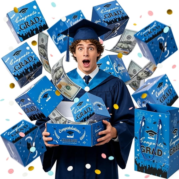 2026 New Graduation Surprise Pop-Up Gift Box , DIY Surprise Pop Up Gifts Boxs with Confetti for School Graduation Party