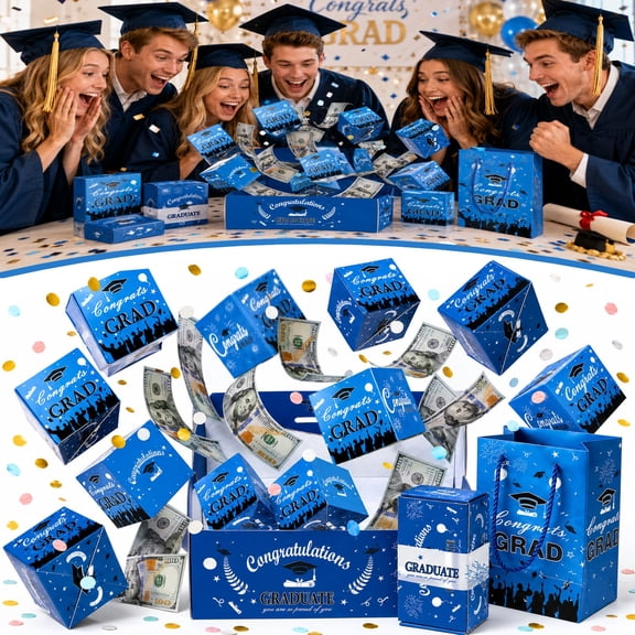 2026 New Graduation Surprise Pop-Up Gift Box, Fun Interactive Party Decor Favors Class Celebration Caja Fillable Candy Bouquet