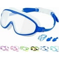 thumbnail image 1 of 2026 New HD Children's Large Frame Waterproof and Anti-fog Swimming Goggles, Wide View Swim Goggles for Kids 3-15, 1 of 7