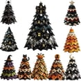thumbnail image 1 of 2026 New Halloween DIY Quilted Fabric Tree Kit, DIY Patchwork Craft Set for Beginners, Handmade Tabletop Holiday Decor for Mantel, Office, and Shelf Display, 1 of 6