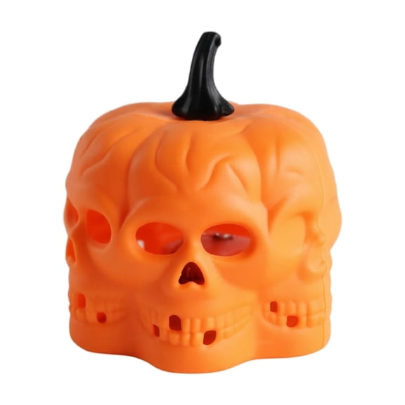 2026 New Halloween Decor Pumpkin Light Up, Tabletop Hollow Bony Head Light Decor, Indoor Halloween Home Fall Ornaments for Porch and Indoor Home Office Desk Decor