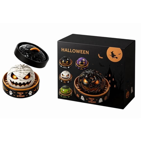 2026 New Halloween Dumplings Squeezable Figures – Adorable Table Decor & Anxiety Relief Tool for Students (A)