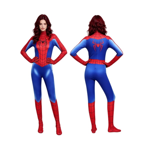 2026 New Halloween Spide Cosplay Costume, BDN Hero Costume Set, Cosplay Set Includes Jumpsuit with Mask, Halloween Outfits Women, 170(Adult:S)