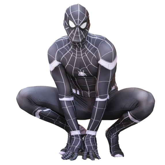 2026 New Halloween Spide Cosplay Costume, Hero Costume Set, Cosplay Set Includes Jumpsuit with Mask, Unisex Halloween Outfit, 100(2-3 Years)
