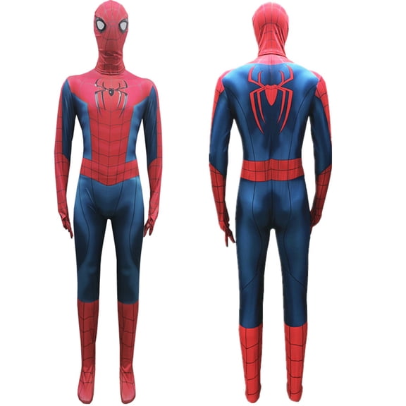 2026 New Halloween Spide Cosplay Costume, Hero Full Bodysuit Costume Set, Cosplay Set Include Jumpsuit with Hood, Halloween Outfits for 3-15 Years, 160(13-15 Years)