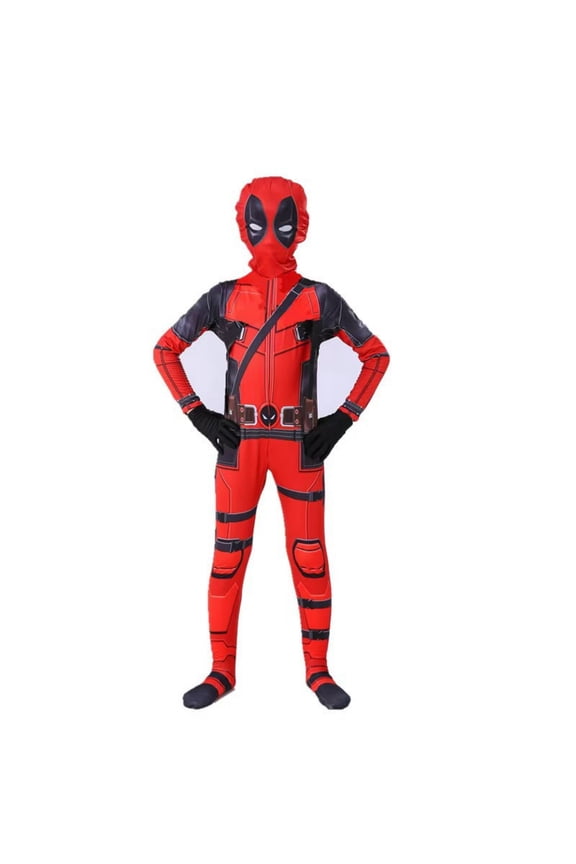 2026 New Halloween Spide Cosplay Costume, Hero Full Bodysuit Costume Set, Cosplay Set Include Jumpsuit with Hood, Unisex Halloween Outfits, 100(2-3 Years)
