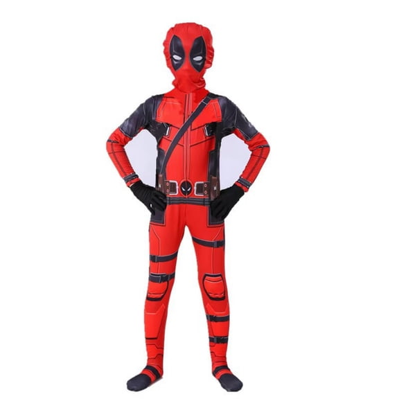 2026 New Halloween Spide Cosplay Costume, Hero Full Bodysuit Costume Set, Cosplay Set Include Jumpsuit with Hood, Unisex Halloween Outfits, 130(7-8 Years)