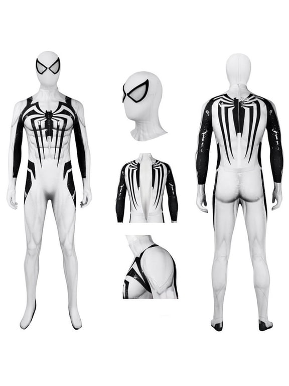 2026 New Halloween Spide Cosplay Costume, Hero Full Bodysuit Costume Set, Cosplay Set Include Jumpsuit with Hood, Halloween Outfits for Adult, M