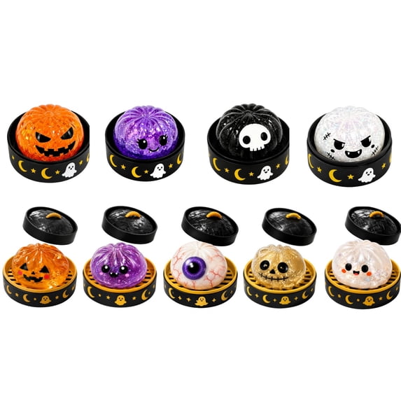 2026 Halloween Spooky Ghost Dumpling, Stretchy Anxiety Relief Fidget Squish, Complete with Steamer and Colorful Gift Box, Great Holiday Party Favors