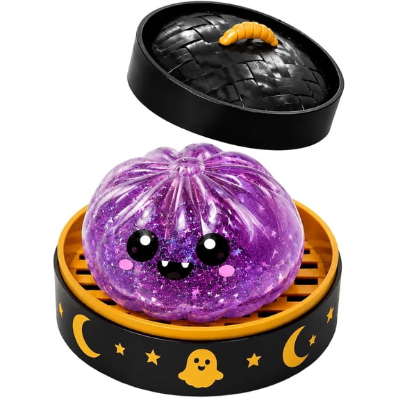 2026 New Halloween Spooky Ghost Dumpling, Dumplings Squish with Steamer, Ideal Holiday & Birthday Gift