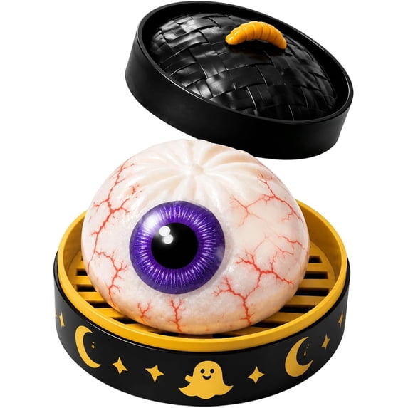 2026 New Halloween Spooky Ghost Dumpling, Dumplings Squish with Steamer, Ideal Holiday & Birthday Gift