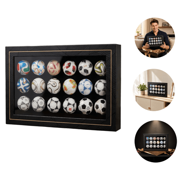 2026 New Handcrafted Mini Soccer Ball Collection 1970 to 2026 Figurines Collectible World Football Replica Desk Display and Sports Memorabilia Gift for Fans (18PC)