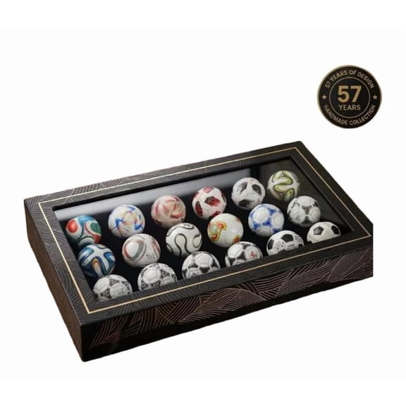 2026 New Handcrafted Mini Soccer Ball Collection 1970 to 2026 Figurines Timeless Commemorative Gift Set Celebrating the Evolution of World Football (15PCS)