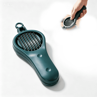 2026 New Handheld Multi Fruit Slicer & Corer, One Press Cutter for Strawberry Cherry Grape Egg, Green Kitchen Gadget