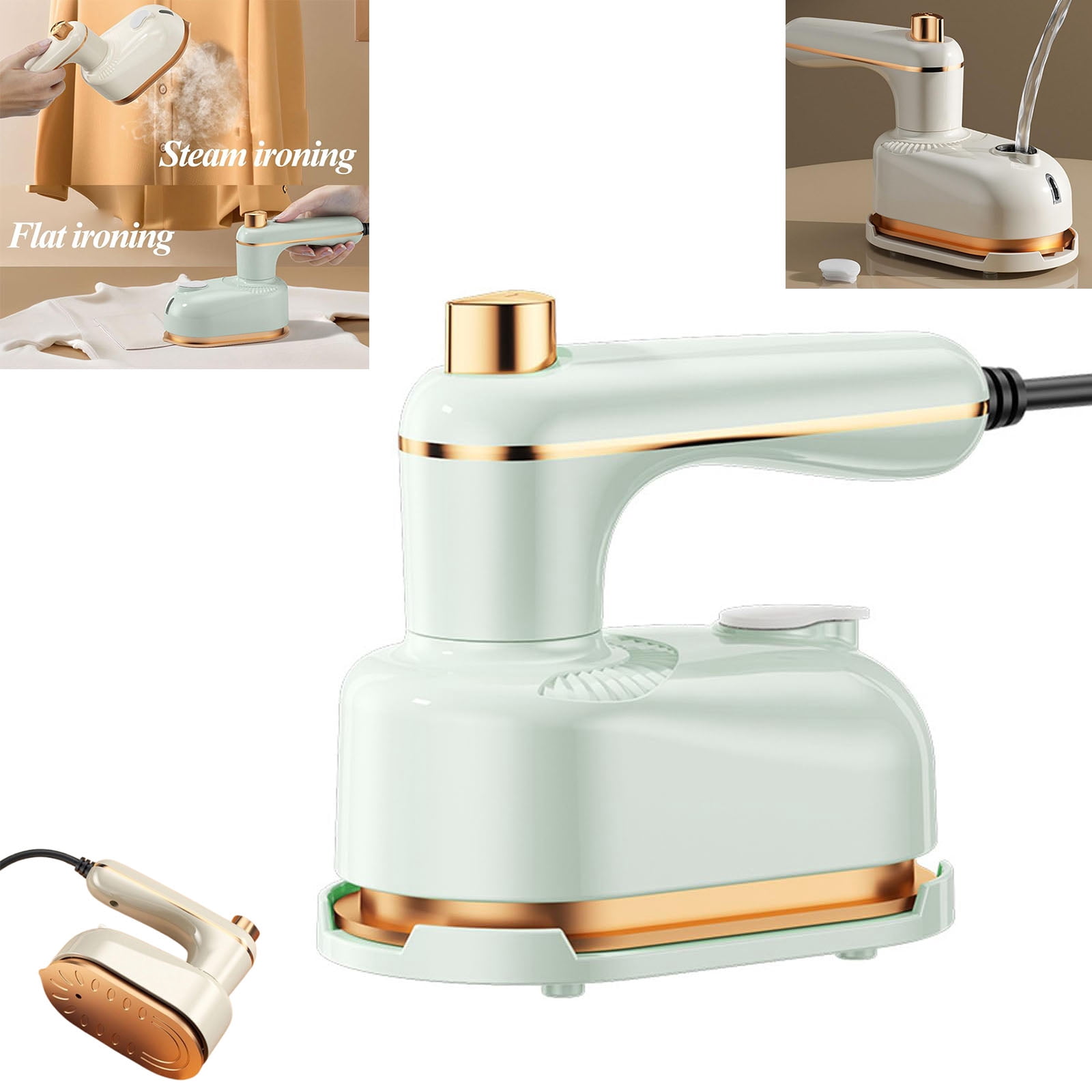 2026 New Handheld Portable Steam Iron, Portable Handheld Garment Mini Electric Iron, 2 in 1 Mini Portable Rotary Garment Iron, Compact Design with 50ml Water Tank for Home Travel Use