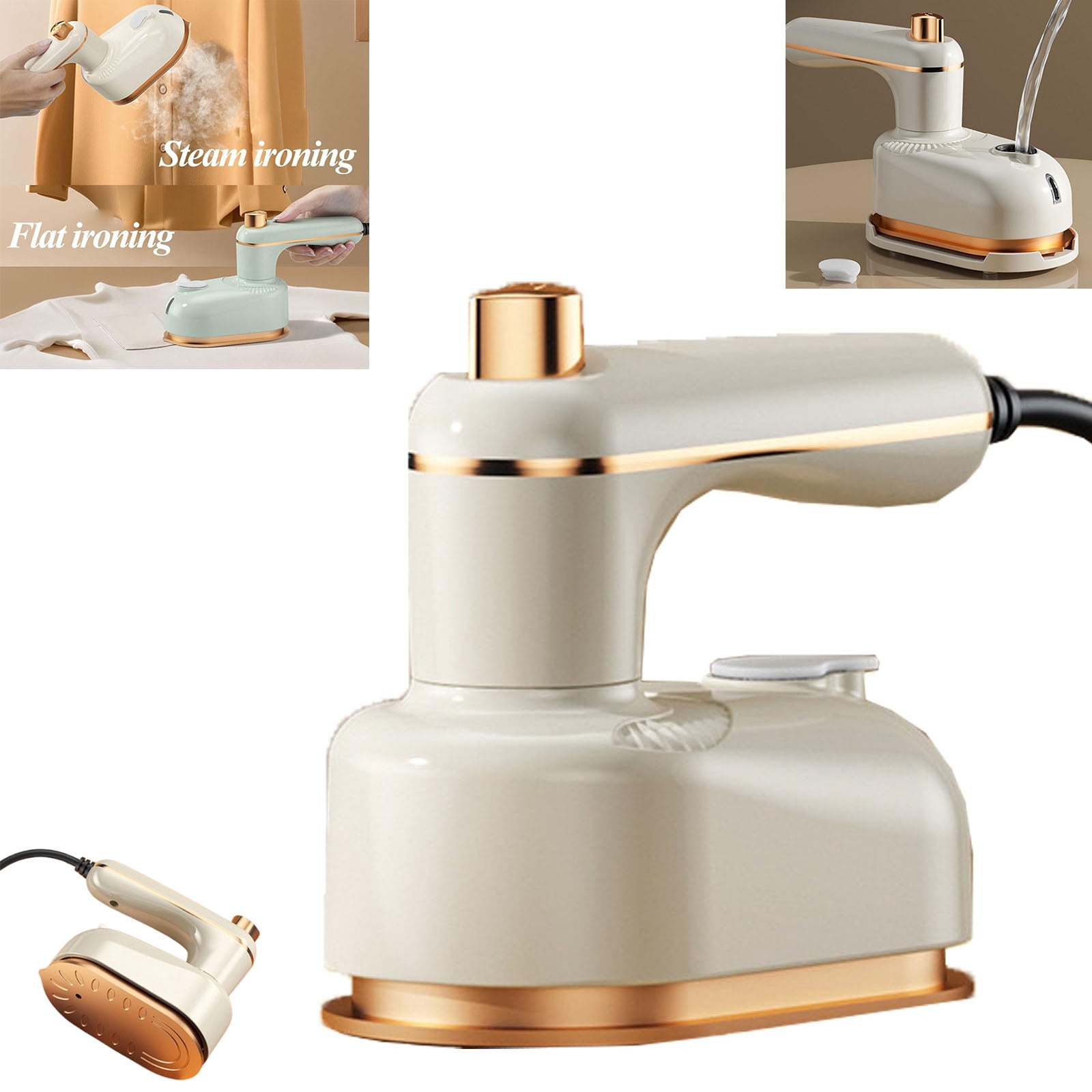 2026 New Handheld Portable Steam Iron, Portable Handheld Garment Mini Electric Iron, 2 in 1 Mini Portable Rotary Garment Iron, Compact Design with 50ml Water Tank for Home Travel Use
