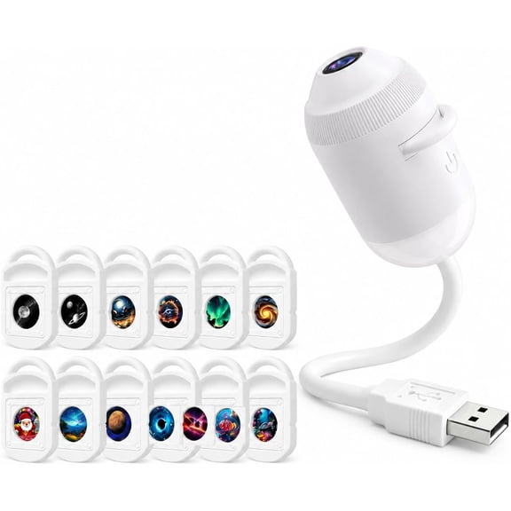 2026 New Hd Smart Dynamic 5d Holographic Night Light Projector, 2 in 1 Galaxy Projector Night Light