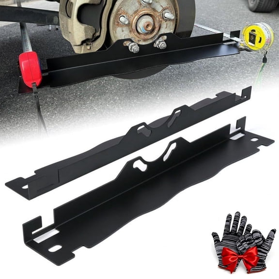 2026 New Heavy Duty Stainless Steel Toe Alignment Plates, Heavy Duty Upgrade Stainless Steel Wheel Alignment Tool Plate (Black)