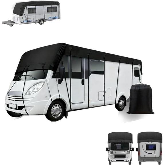 2026 New Heavy-Duty Waterproof UV-Resistant RV Roof Cover - Fits 18-40ft Travel Trailers, Class A/B/C Motorhomes & Camper Trailers - Popup & Truck Campers