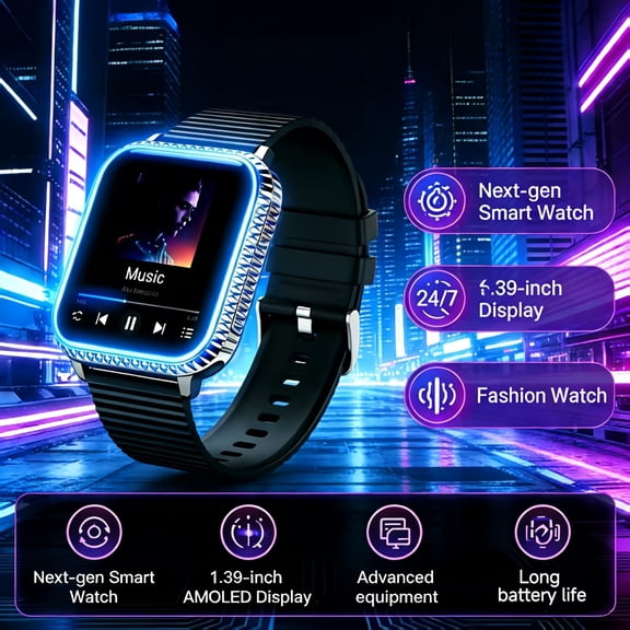 2026 New High-End Unisex Smart Watch & Smart Bracelet, Full Touch Screen with Bluetooth Calling, Message Alert, Music Control & Multi-Mode Fitness Tracking for Men Women