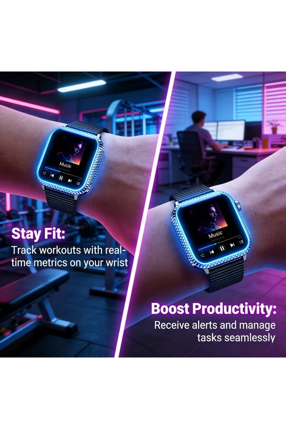 2026 New High-End Unisex Smart Watch & Smart Bracelet, Full Touch Screen with Bluetooth Calling, Message Alert, Music Control & Multi-Mode Fitness Tracking for Men Women