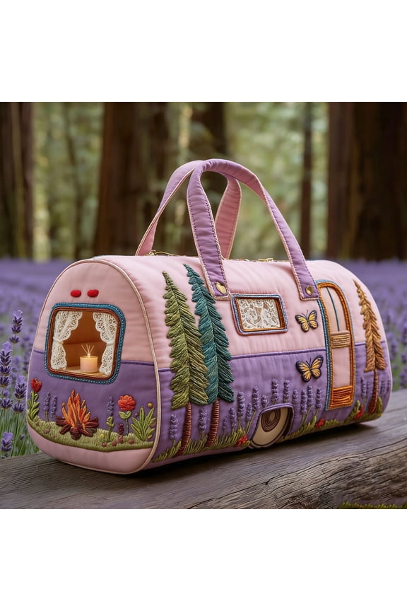 2026 New Hippie Journey Quilted Duffel Bag Hippie Van Travel Duffle Bag Boho Week Travel Overnight Luggage Bag Gym Tote Bags