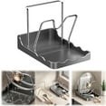 thumbnail image 1 of 2026 New! Homng Pot Lid Rack, Kitchen Countertop Shelf C Stovetop Pot Lid Holder Spatula Rest Utensil Rack Spoon and Lid Rest (For Kitchen Countertop Coffee Spoon Heat Cooking Stand) Pp Material, 1 of 9
