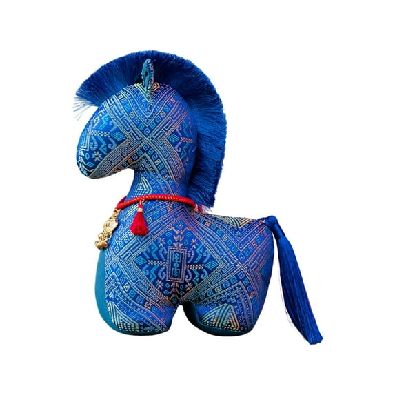2026 New Horse Plush Toys, Stuffed Animals Toys Horse Soft Pillow Toys, 7.86" Chinese- Satin Cloth Horse Hair Plush Toy, Best Birthday Gifts for Holiday Xmas Easter for Friend (7.88", F)