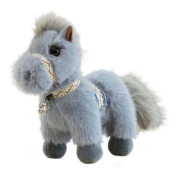 2026 New Horse Plush Toys, Stuffed Animals Toys Horse Soft Pillow Toys, Mascot Plush Toy, Cute Realistic Doll, Best Birthday Gifts for Holiday Xmas Easter for Friend and Family (Horse, Gray)
