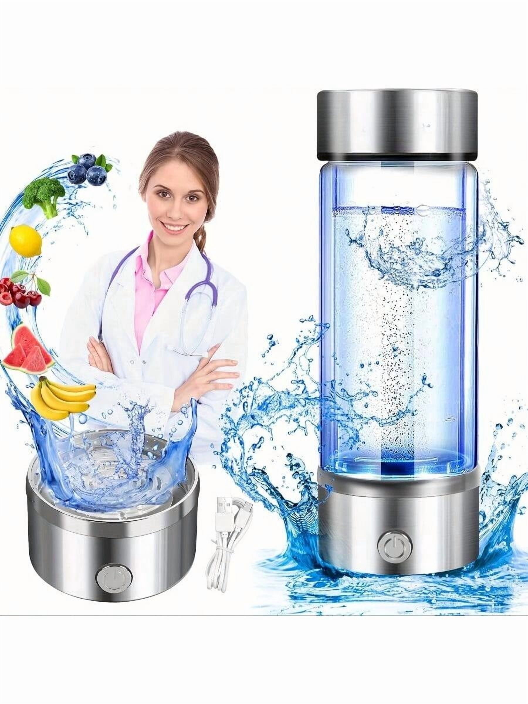 2026 New Hydrogen Water Bottle, 3-Min Rapid Electrolysis, PEM Technology Water Ionizer, Portable Hydrogen Water Generator For Office, Daily Drinking, Travel Exercise Home And Gifts (Silver