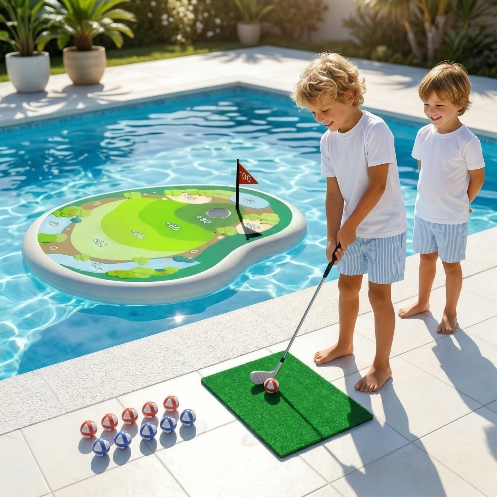 Goolf Pool 2026 New Inflatable Golf Pool Toys, Fun Swimming Pool Game, Multiplayer ...