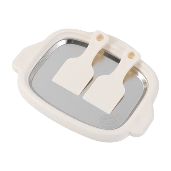 2026 New Instant Ice Cream Maker, At-Home Rolled Ice Cream Maker Kit Instant Freeze Plate with 2 Scrapers, DIY Stainless Steel Homemade Iced Tray, Fun Family Activity, Iced Stir Frying Machine