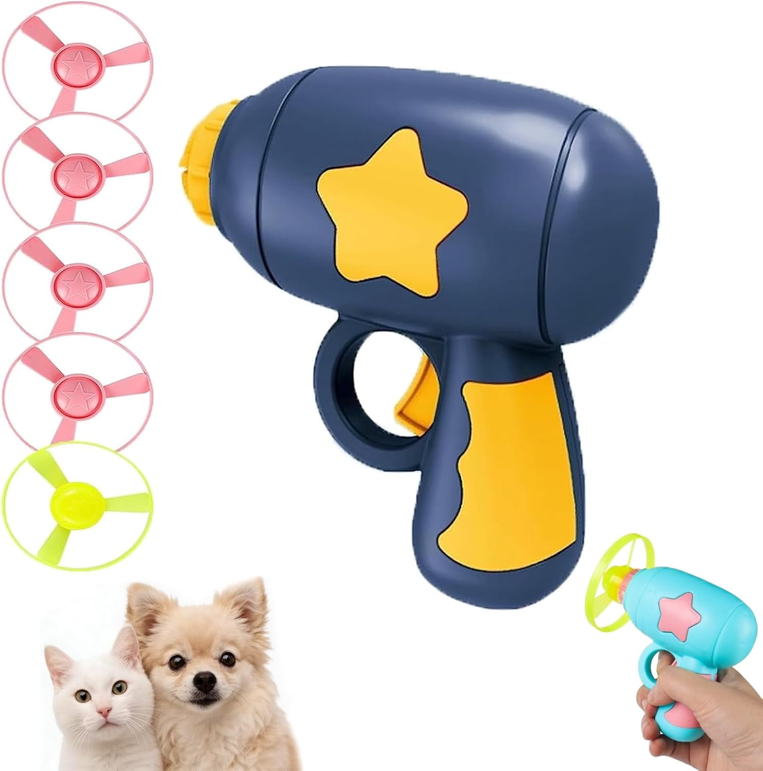 2026 New Interactive Cat Toy Disc Launcher, Light-Up Flying Disc Saucer ...