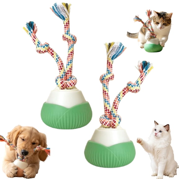 2026 New Interactive Dog Toys, Automatic Moving Interactive Toy, 3 Speed Modes, Smart Motion Rolling Ball with Tail Rope, Indoor for Small Medium Large Dogs