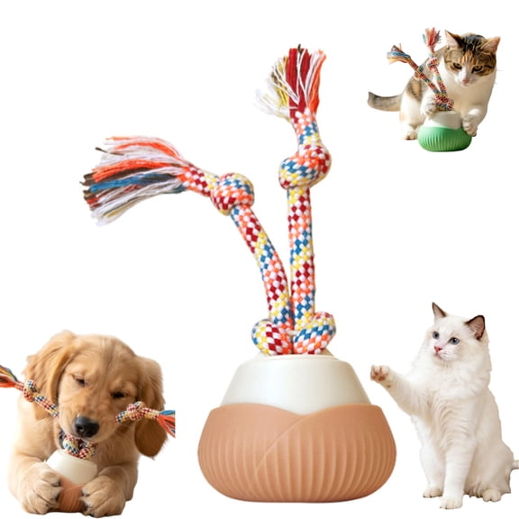 2026 New Interactive Dog Toys, Automatic Moving Interactive Toy, 3 Speed Modes, Smart Motion Rolling Ball with Tail Rope, Indoor for Small Medium Large Dogs