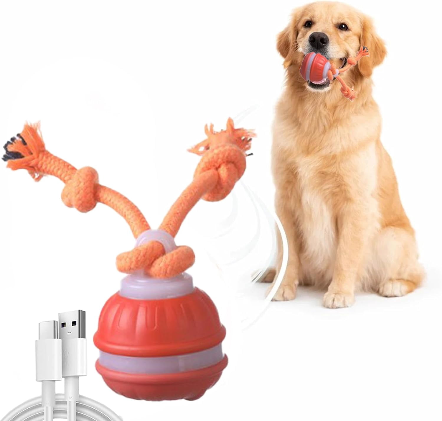 2026 New Interactive Smart Rolling Pet Ball – Motion-Activated Squeaky ...