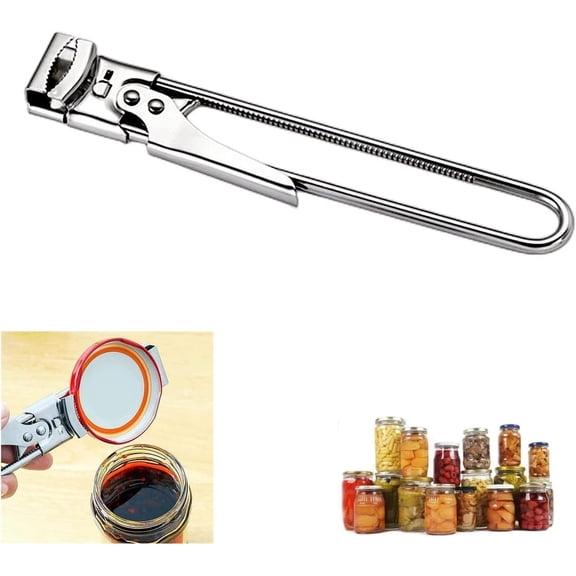 2026 New Jar Opener for Weak Hands, Adjustable Stainless Steel Can Opener, Jar Gripper Tight Lid Opener, Kitchen Gadgets, Easy Jar Opener for the Elderly and Kids (7In-1Pc-in Bags)