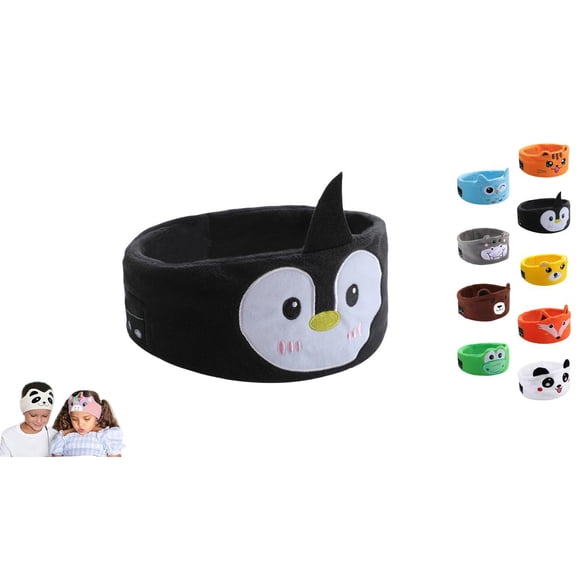 2026 New Kids Headphones with Volume Control & Microphone - Wireless Bluetooth + 3.5mm Jack for Tablets, Cars & Home - Great for Online Learning & Exercise (Penguin)