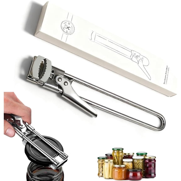 2026 New Kitchen Gadget Accessories, Adjustable Stainless Steel Jar Opener - Easy Grip for Weak Hands, Seniors, Men, Kids, Multifunctional Stainless Steel Can Opener