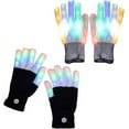 thumbnail image 1 of 2026 New LED Rave Glove, 7 Colors Light Show Light up Finger Gloves for Gloving, Lighting Flashing Mittens(b+c), 1 of 6